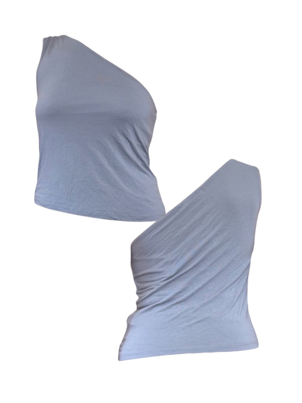 One-Shoulder Slate Blue Women's Top